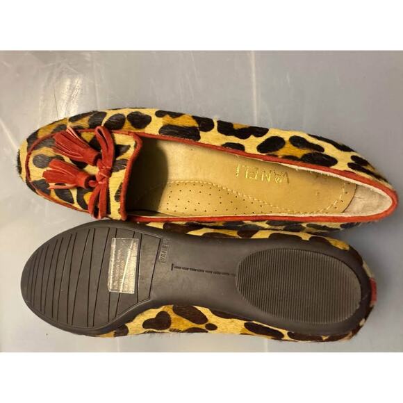 Vaneli Leopard Print with Bow Shoes Flats Animal Print Size 7M - Picture 3 of 10